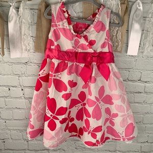 Butterfly dress by Pinky w pink sash sz 5